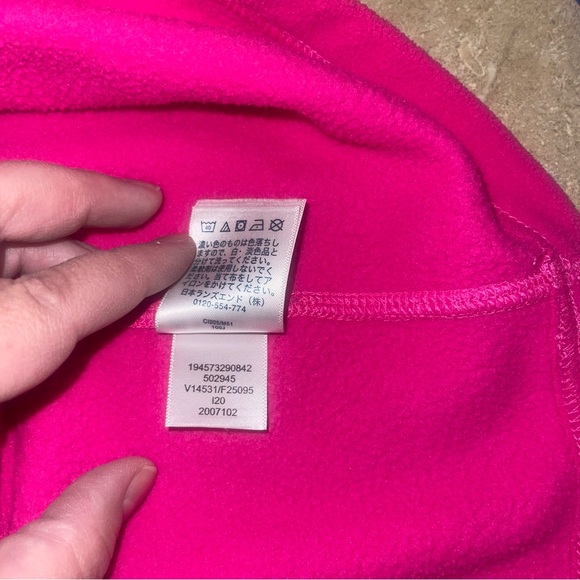Lands End Fleece Sweatshirt Pink Women’s 1/4 Zip Pullover Size XL - Picture 8 of 8